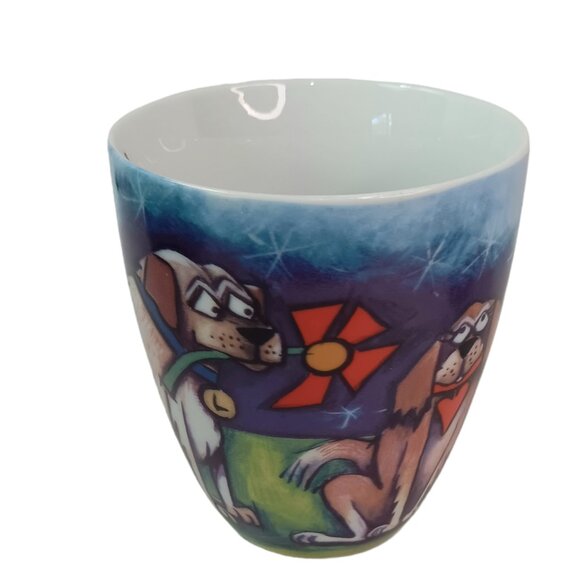 Menagerie Living Arts Funny Dog Mug Cups Set Of Three Excellent Condition - Picture 16 of 16